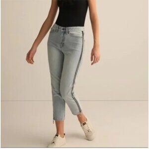 Armani Exchange Light Blue J32 Jeans with Side Stripes